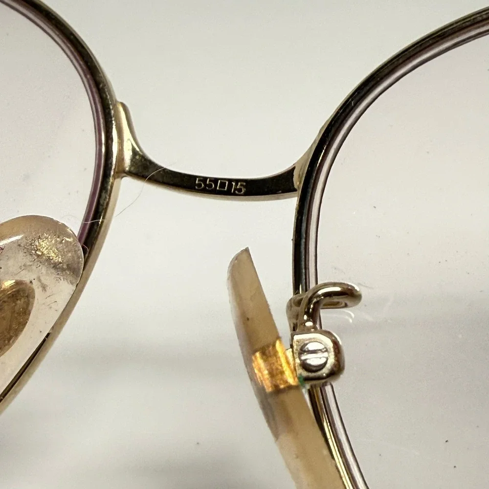 US Optical Andrea Navy Eyeglasses Gold Blue Butterfly Frame  55-15-130 23985